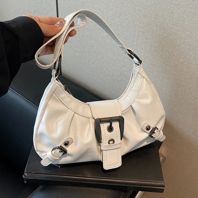 Retro Pileli Hobo Omuz Çantası