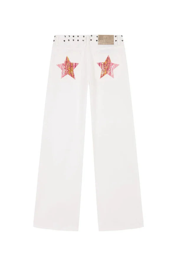 Dilemma Women's Jeans Y2K Stylish Star Graphics Hip Hop High Street Baggy Jeans Retro Harajuku Unisex Straight Through Jeans