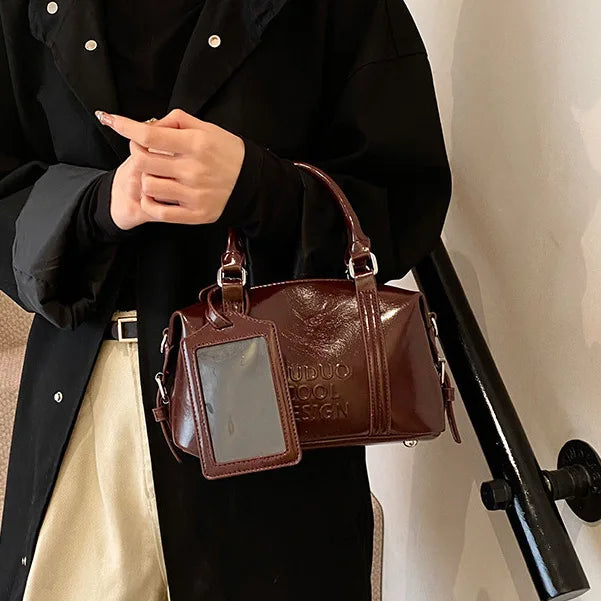 Retro Tarz Çapraz Askılı Bucket ve Tote Model Çanta