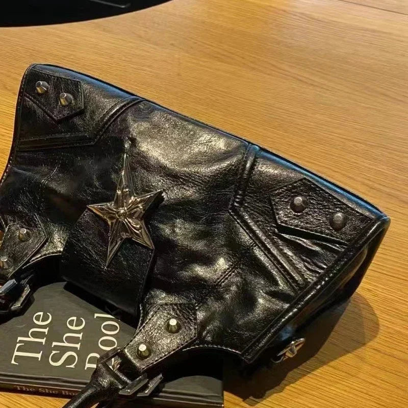 Gotik Yıldızlı Siyah Çanta