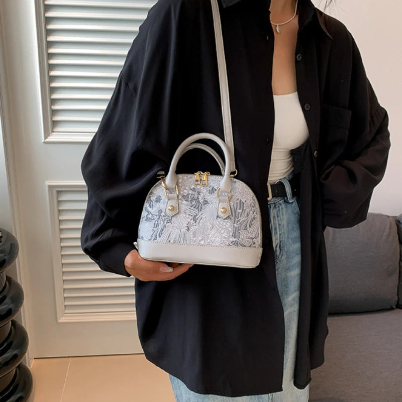Paris Elegance Desenli Mini Çanta