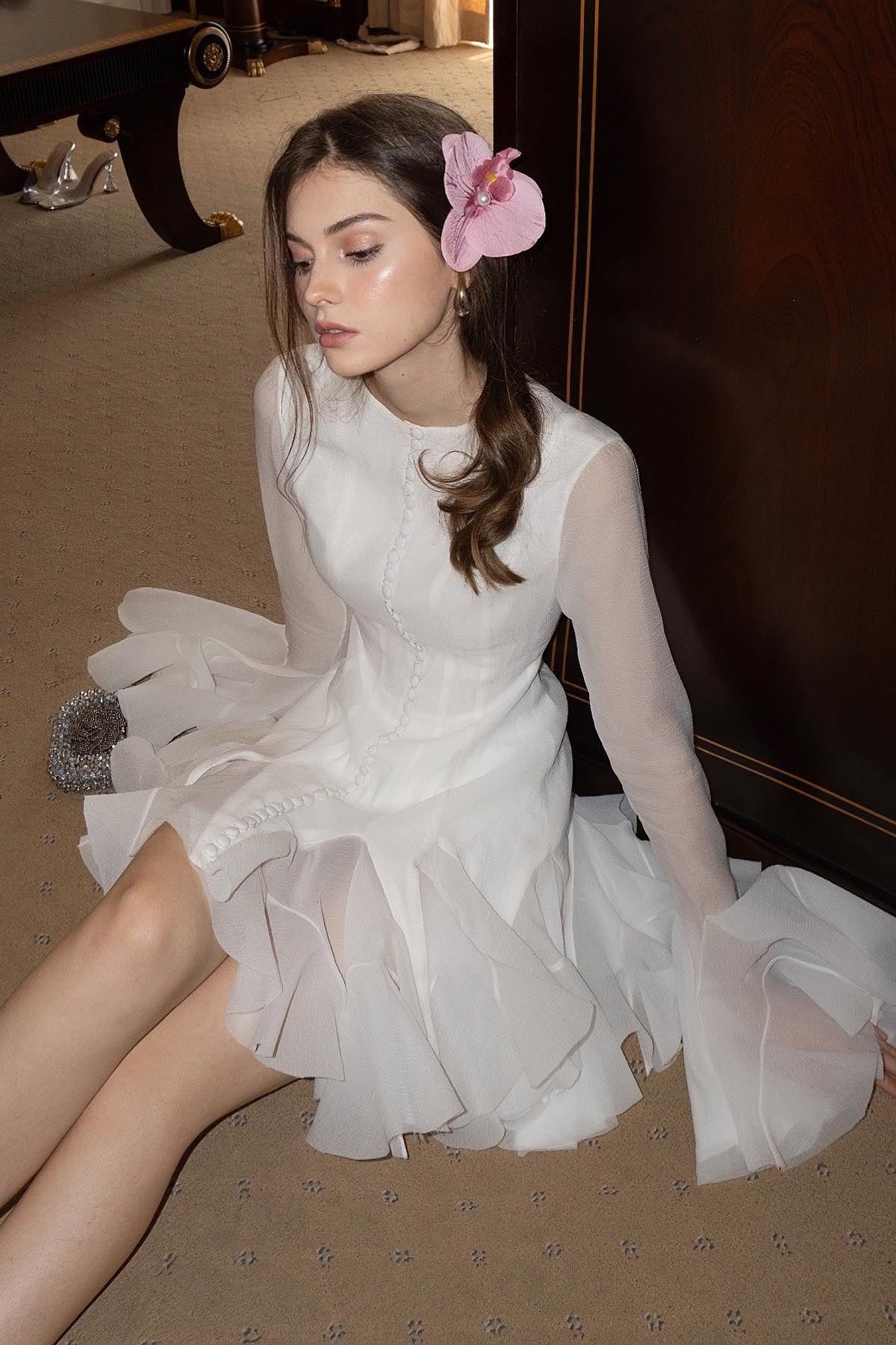 Olyssa Leila Flare Mini Elbise