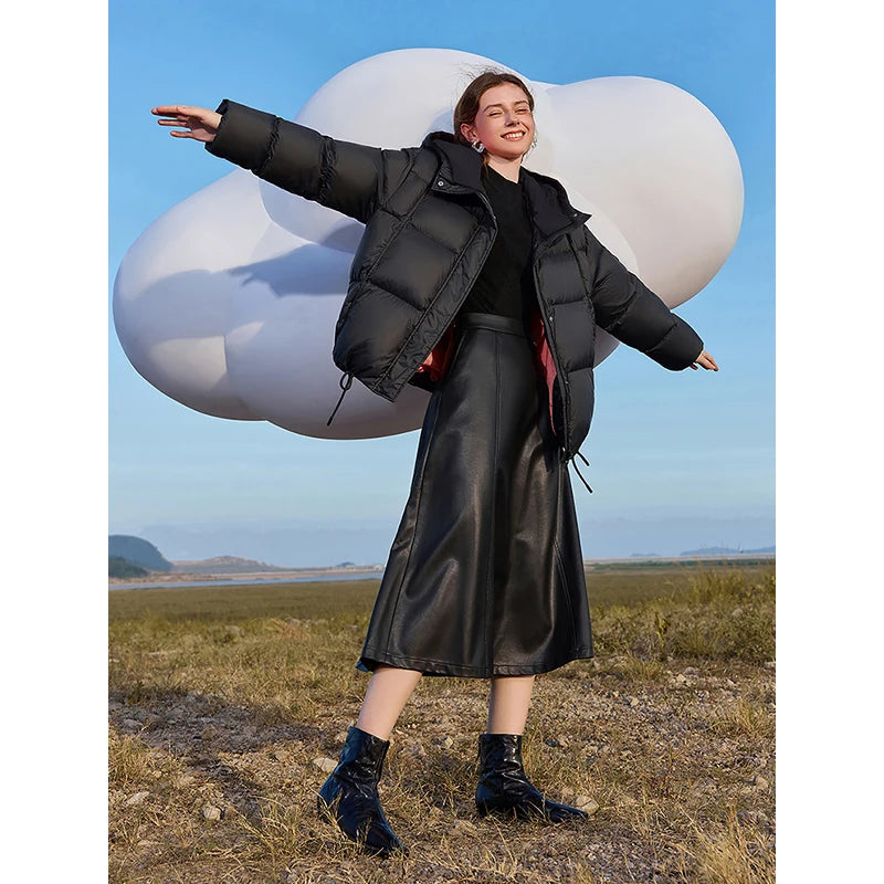 Oversize Dolgulu Şişme Mont