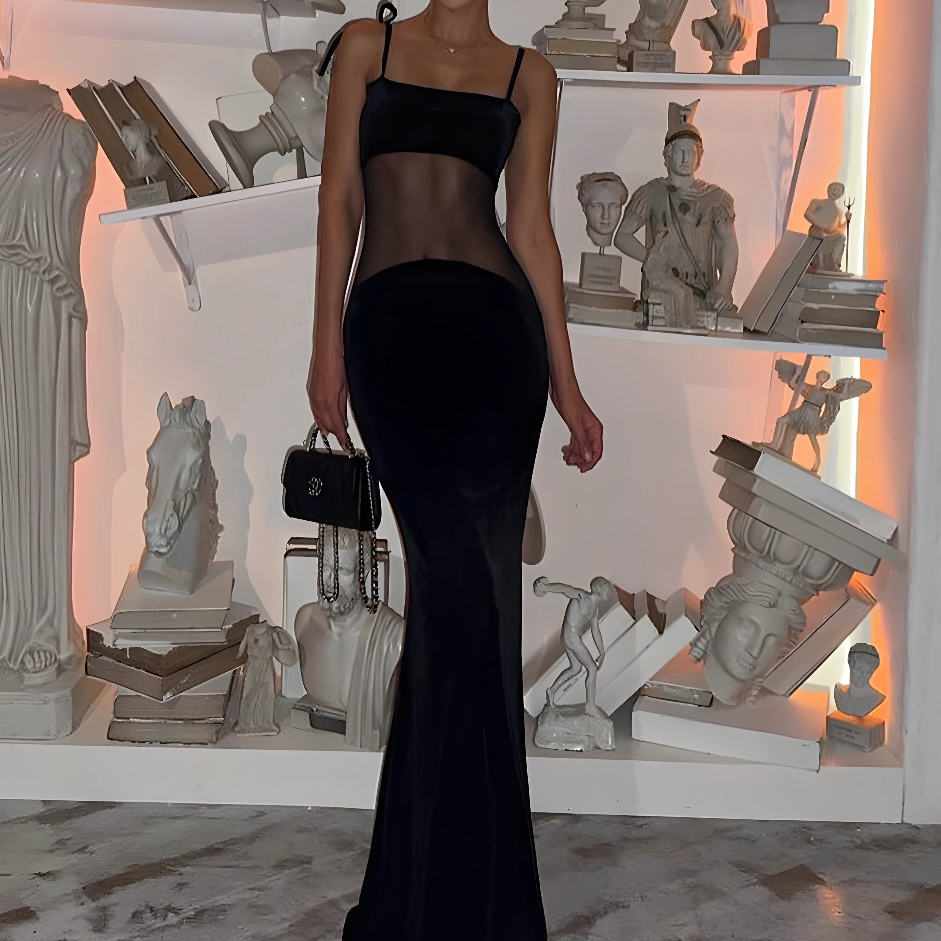 Olyssa Velour Éclipse Elbise