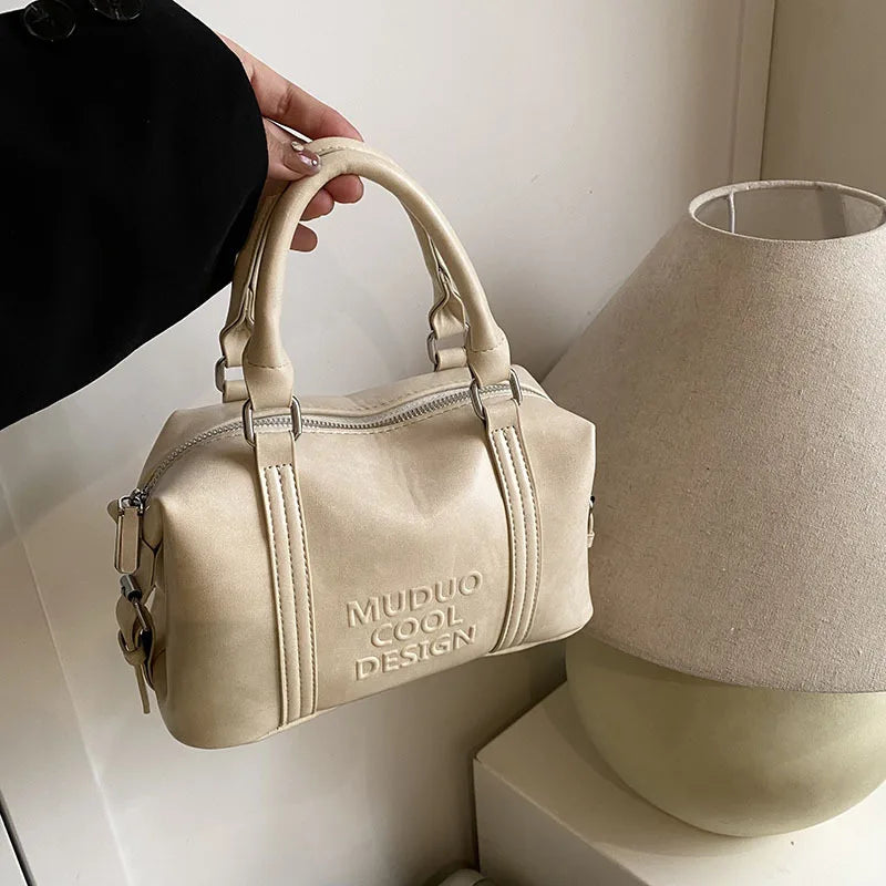 Retro Tarz Çapraz Askılı Bucket ve Tote Model Çanta