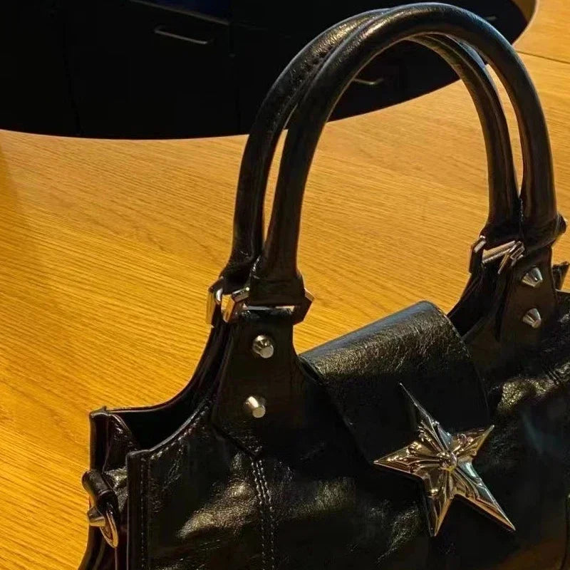 Gotik Yıldızlı Siyah Çanta