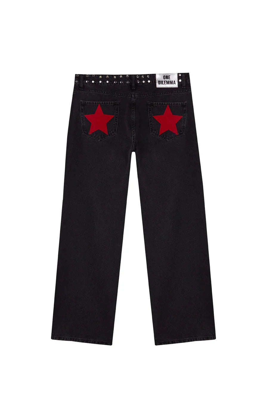 Dilemma Women's Jeans Y2K Stylish Star Graphics Hip Hop High Street Baggy Jeans Retro Harajuku Unisex Straight Through Jeans
