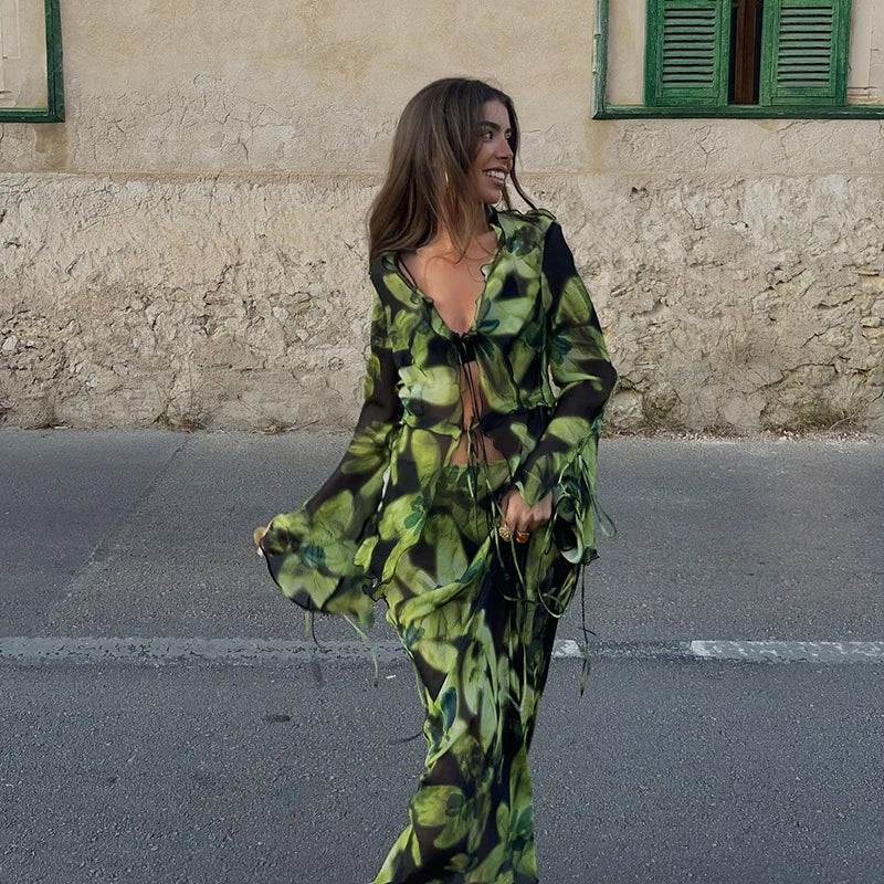 Olyssa Gece Bahçesi - Dantel Takım