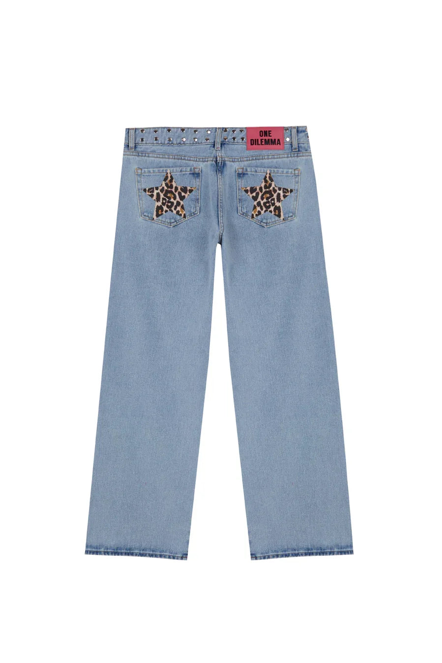 Dilemma Women's Jeans Y2K Stylish Star Graphics Hip Hop High Street Baggy Jeans Retro Harajuku Unisex Straight Through Jeans