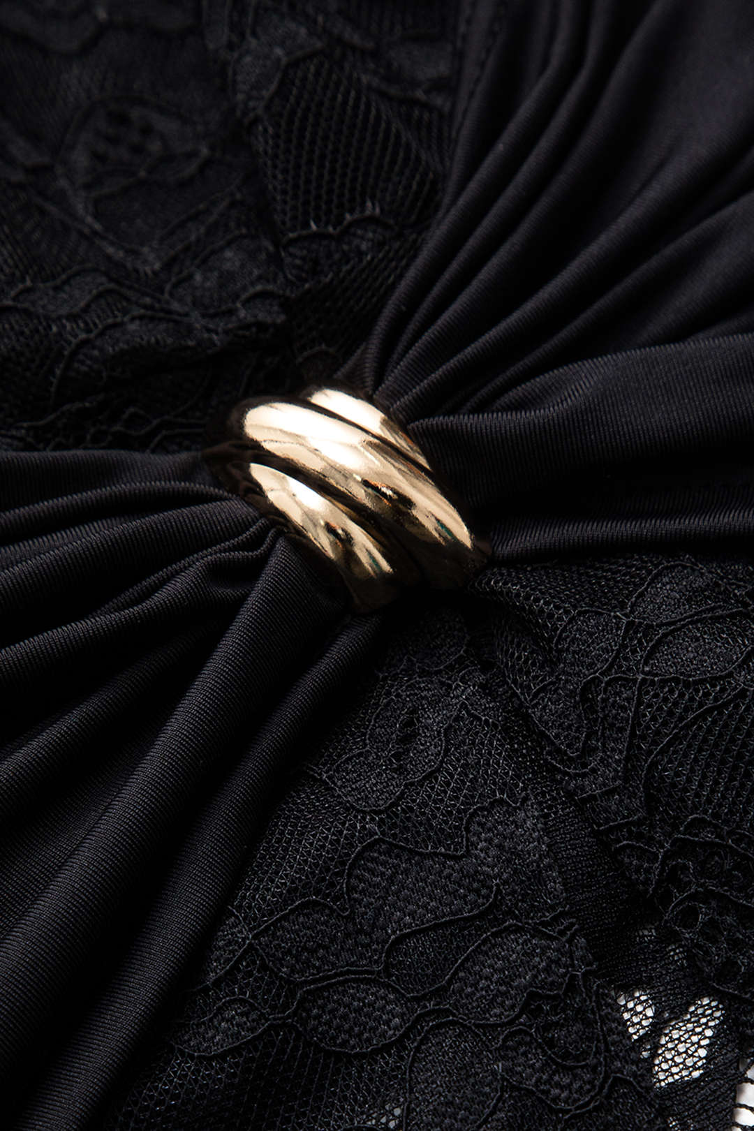 Dantel Metalik Kırışık Kesik Fermuar Yırtmaçlı Maxi Elbise