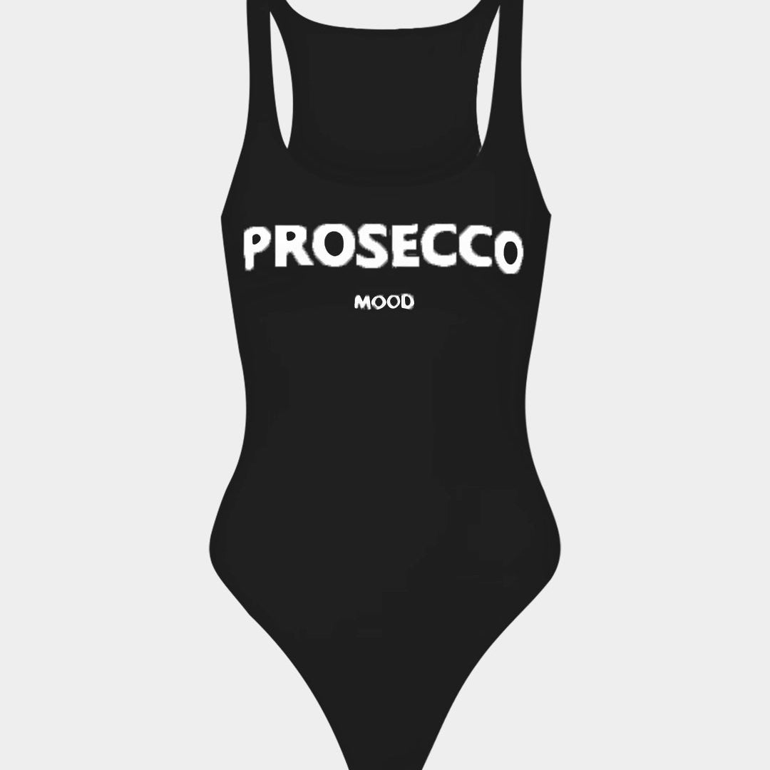 Harf Baskılı Kolsuz Düşük Bel Bodysuit