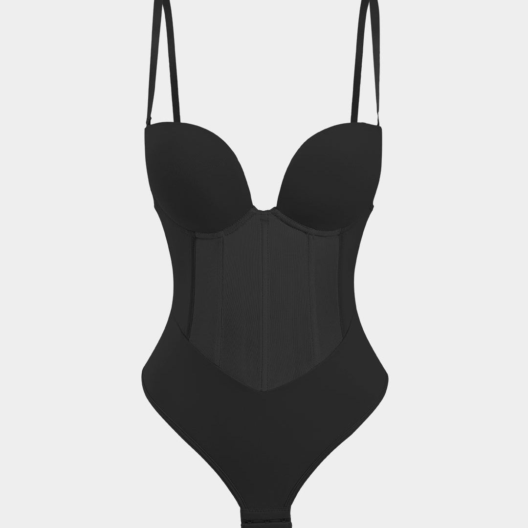 Ağ Mesh Patchwork Korsaj Bustiyer Kayık Elbise Bodysuit