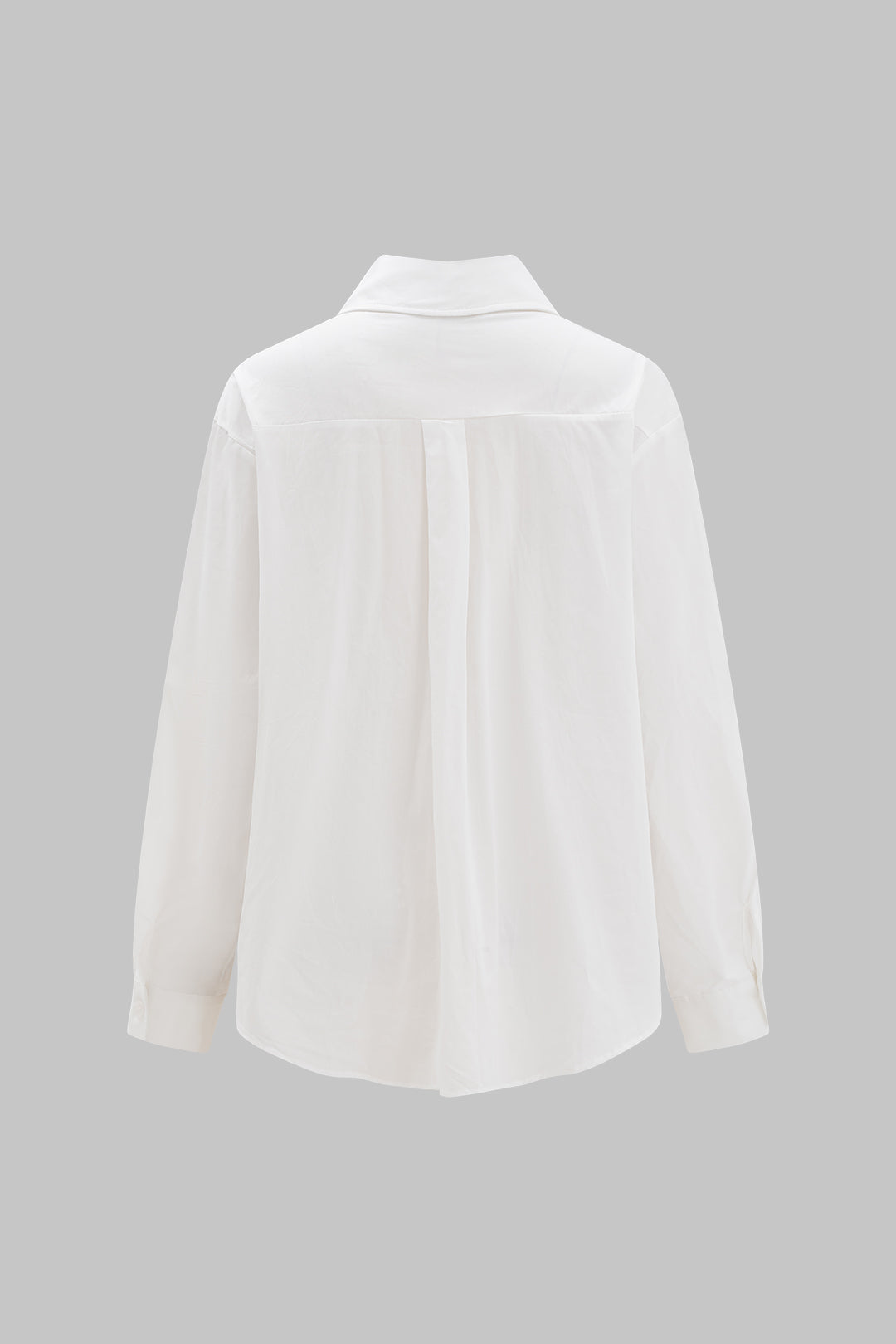 3D Çiçek Desenli Uzun Kollu Gömlek