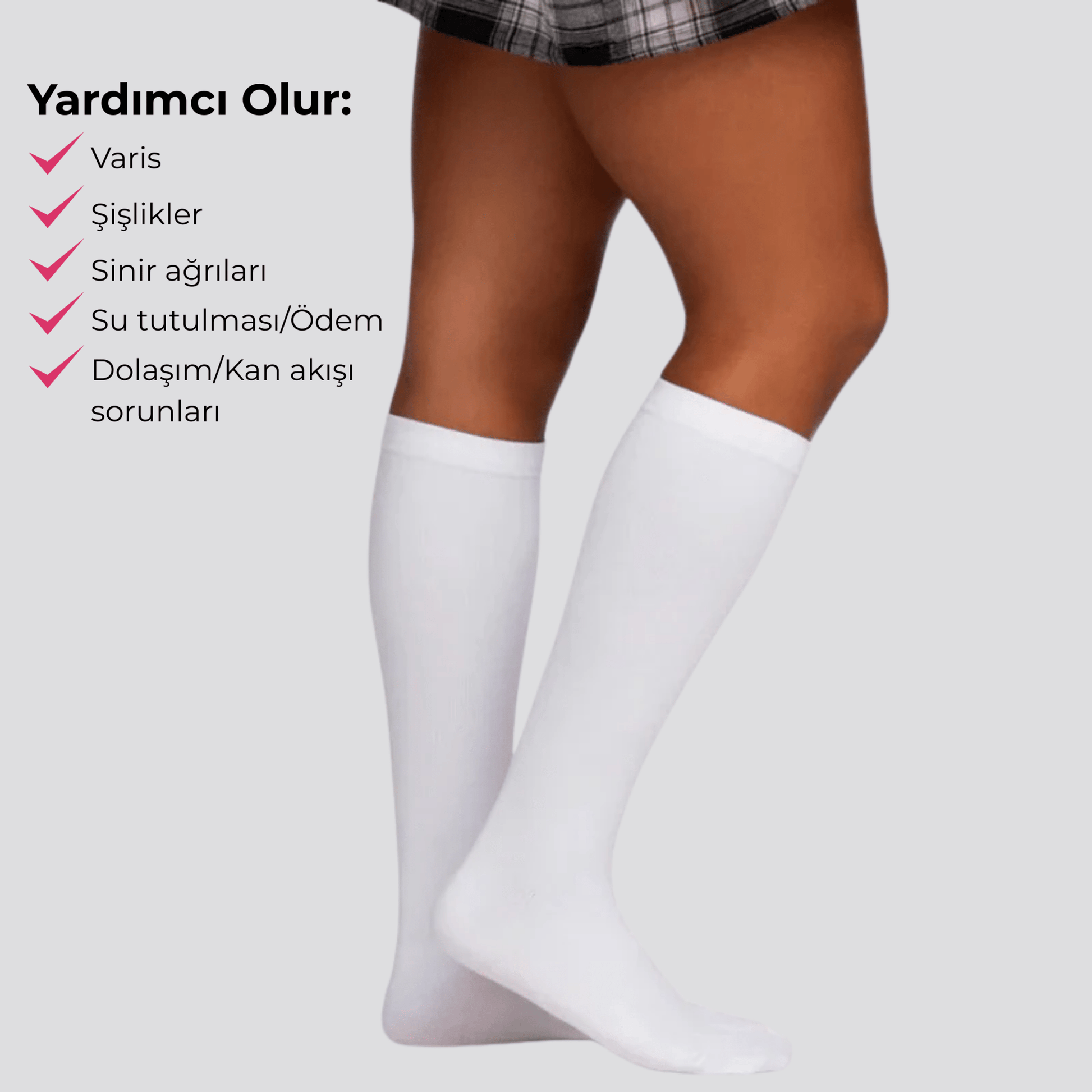 Ağrısız Bacaklar ve Ayaklar İçin Kompresyon Çorapları