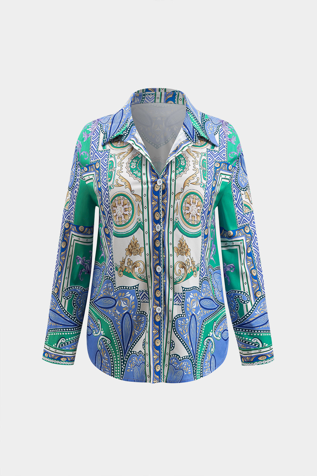 Bohem Desenli Bağlamalı Gömlek ve Şort Seti