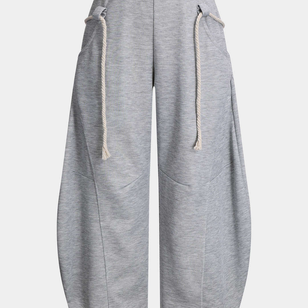 İpli Geniş Paça Pantolon