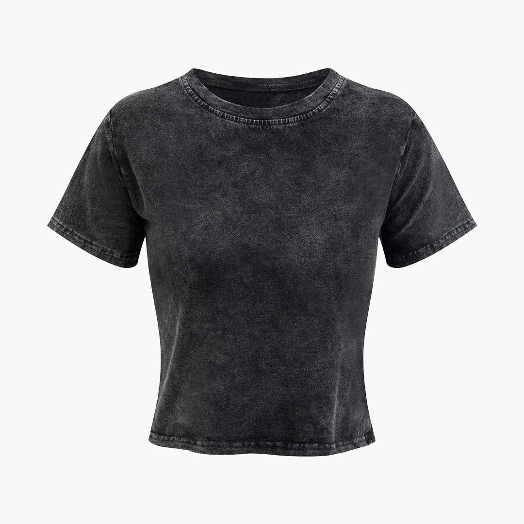 Basic Retro Yuvarlak Yaka Tişört