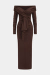 Volanlı Tek Omuz Maxi Elbise