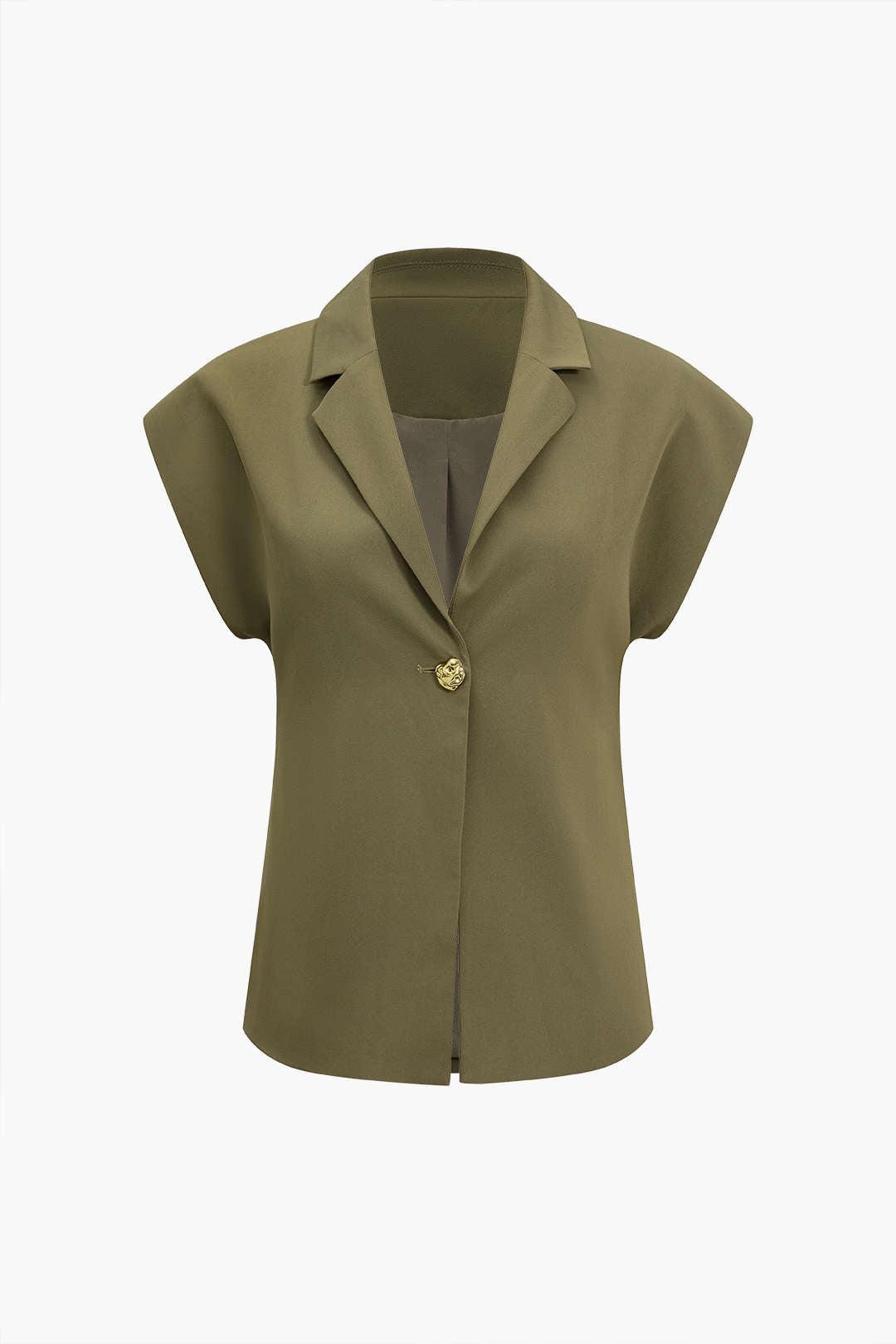 Olive Grace Sleeveless Blazer