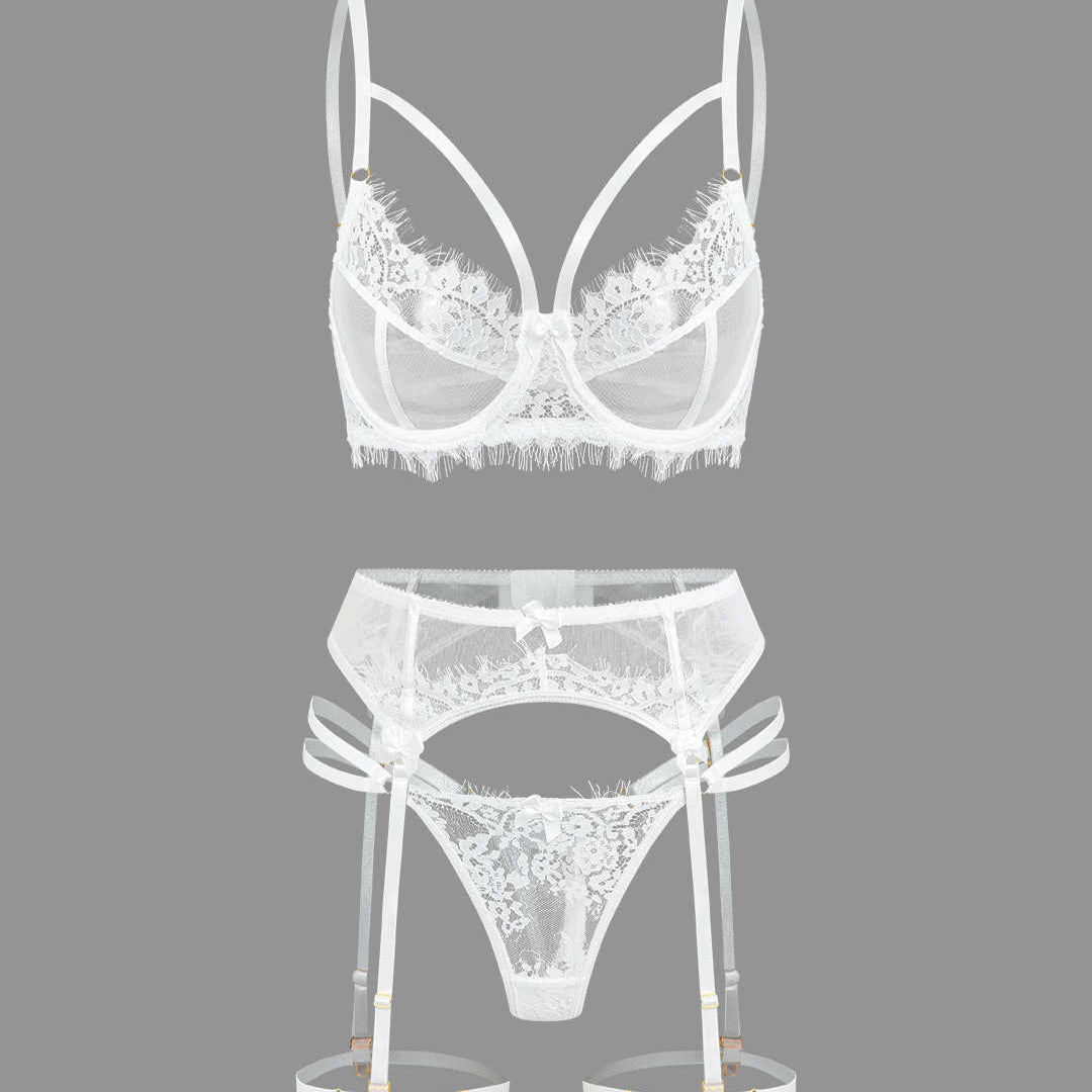 Dantel Şeffaf Jartiyer Takımı