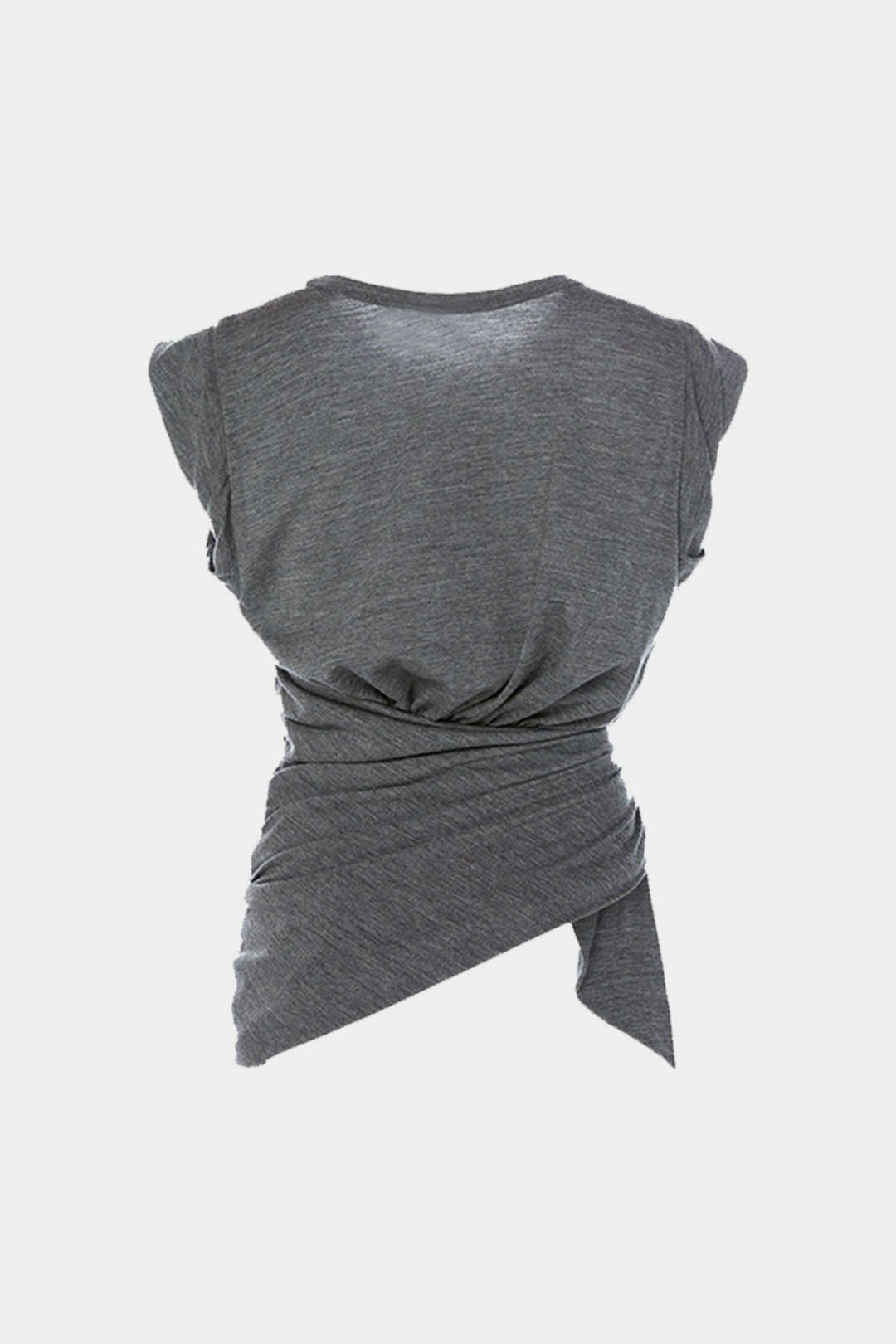 Asimetrik Bağlama Detaylı Ruch Tişört