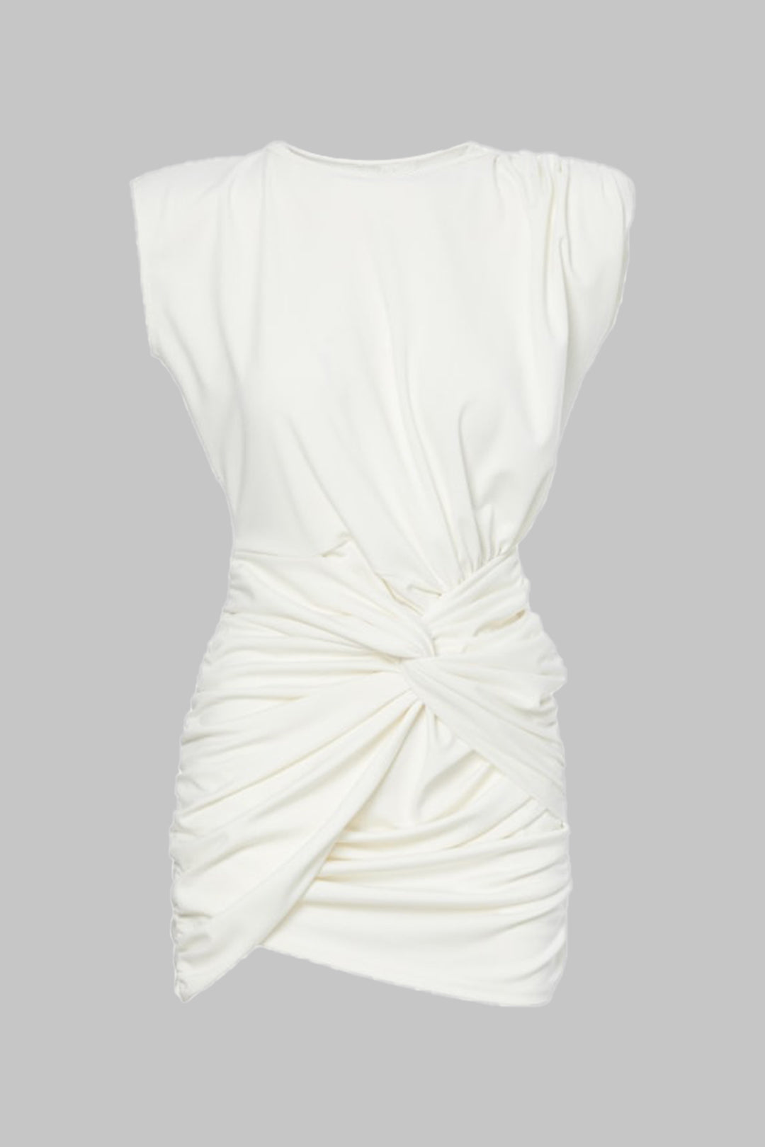 Fırfırlı Düğüm Detaylı Mini Elbise