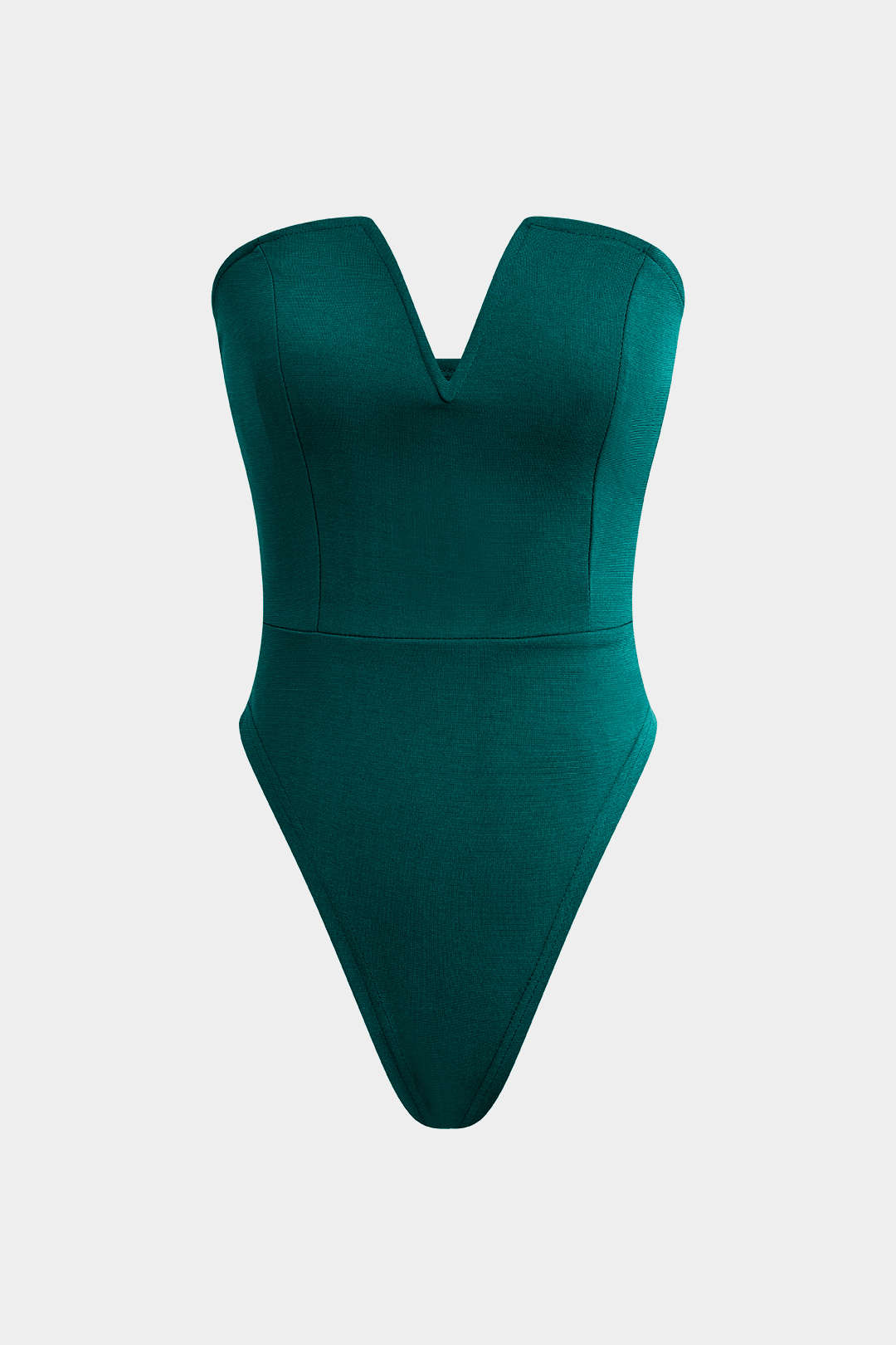 Basic V Yaka Straplez Bodysuit