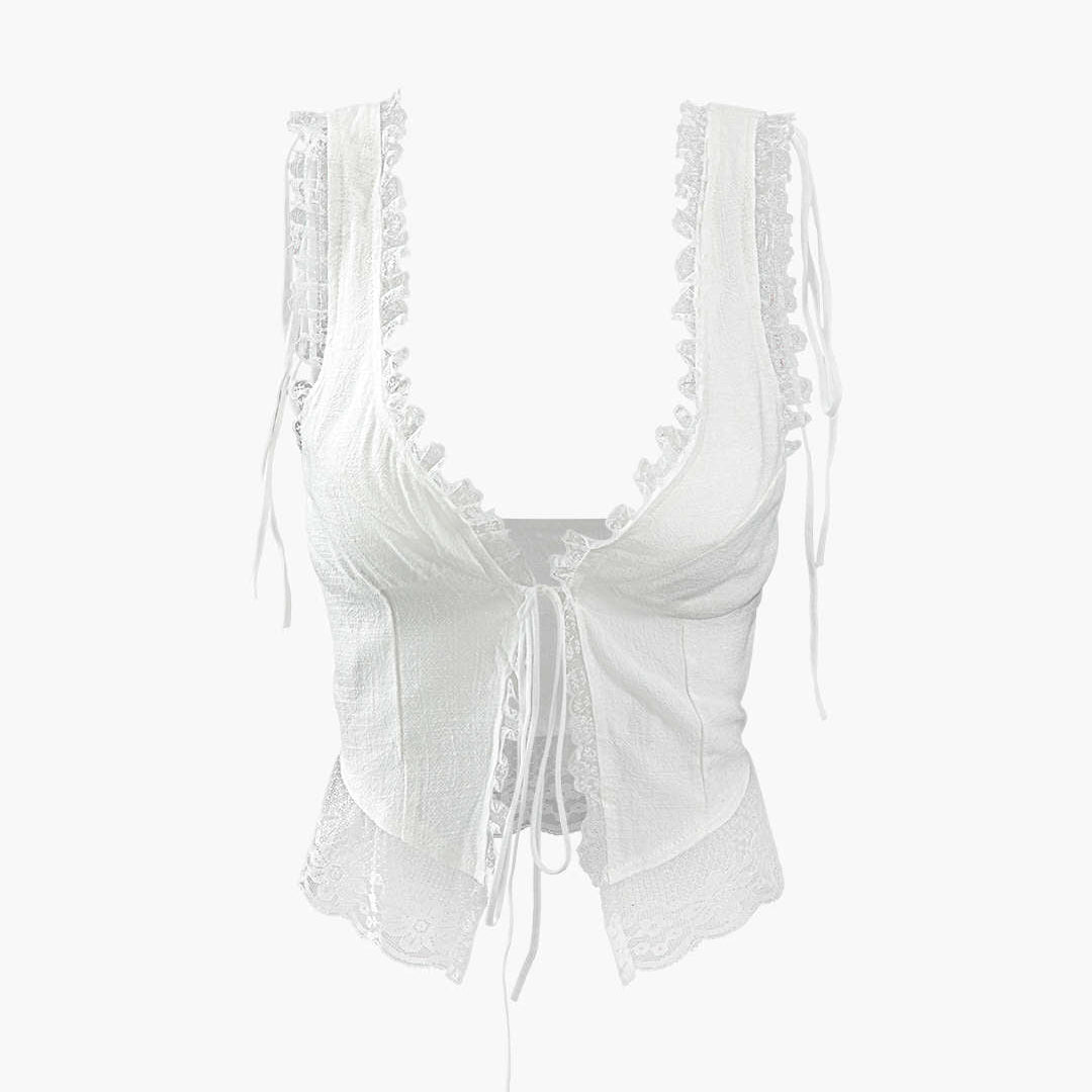 Dantel Detaylı Bağlama Ön Tank Topu