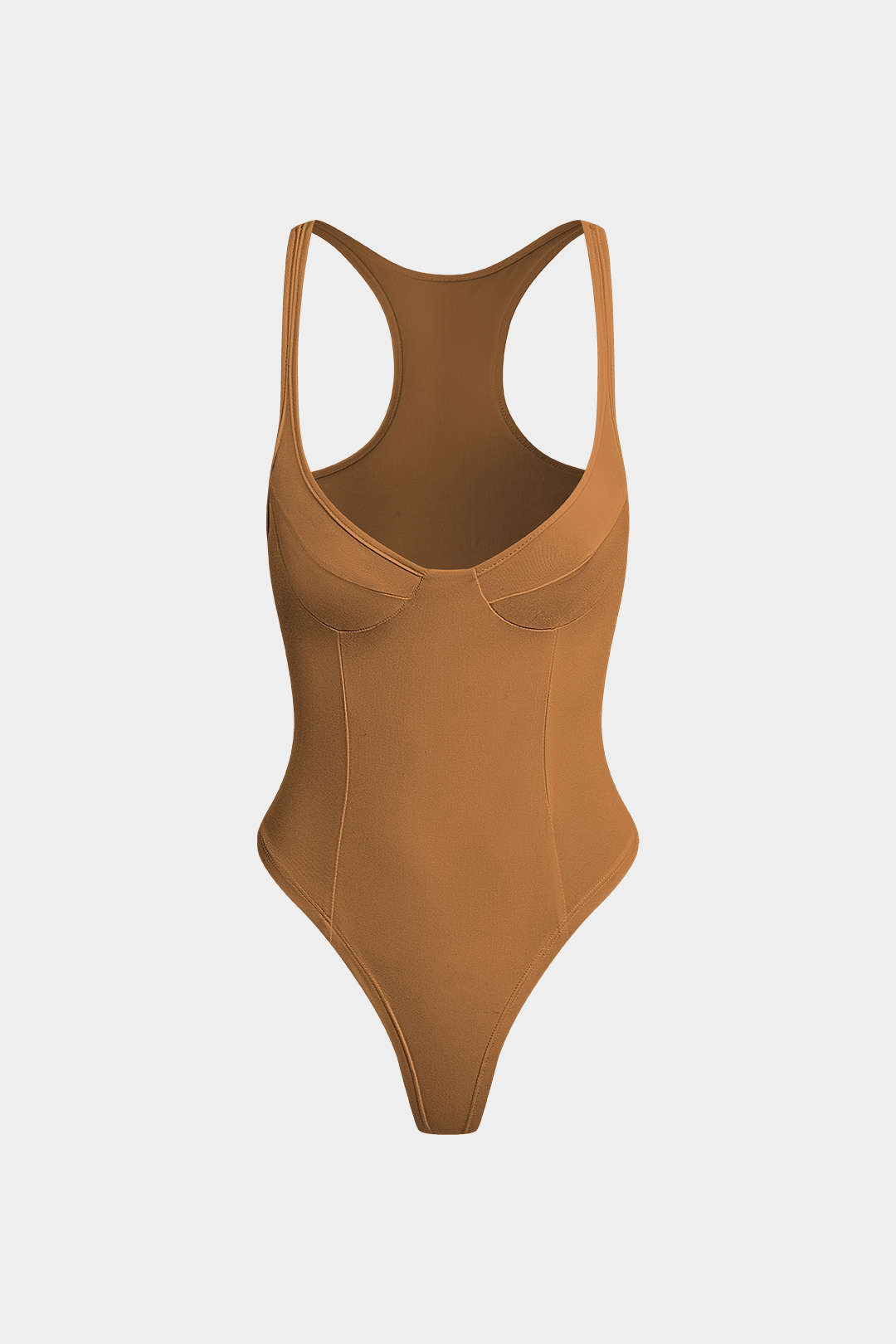 Basic Düz Derin V Yaka Bustier Bodysuit