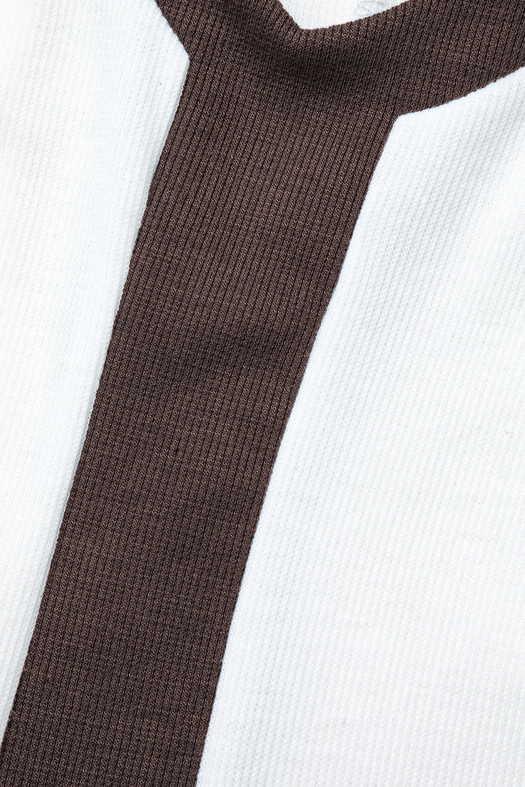 Renk Bloklu V Yaka Ribana Kesik Maxi Elbise