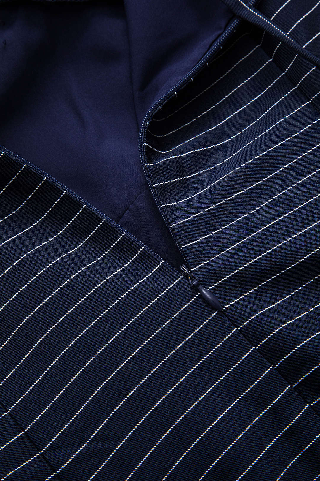 Stripes Button Halter Neck Backless Mini Elbise