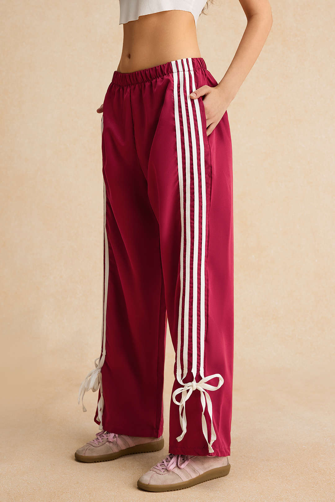 Patchwork Kemer Detaylı Pantolon