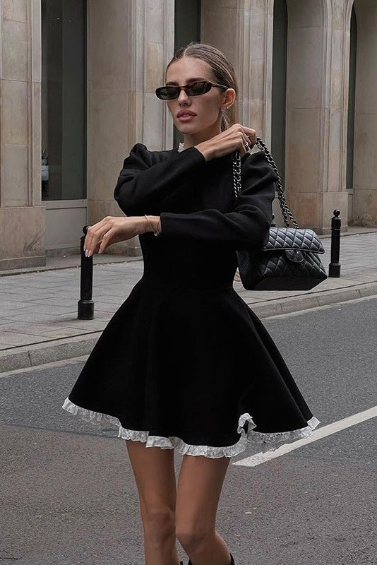 Olyssa Norma Dantel Kenarlı Mini Elbise