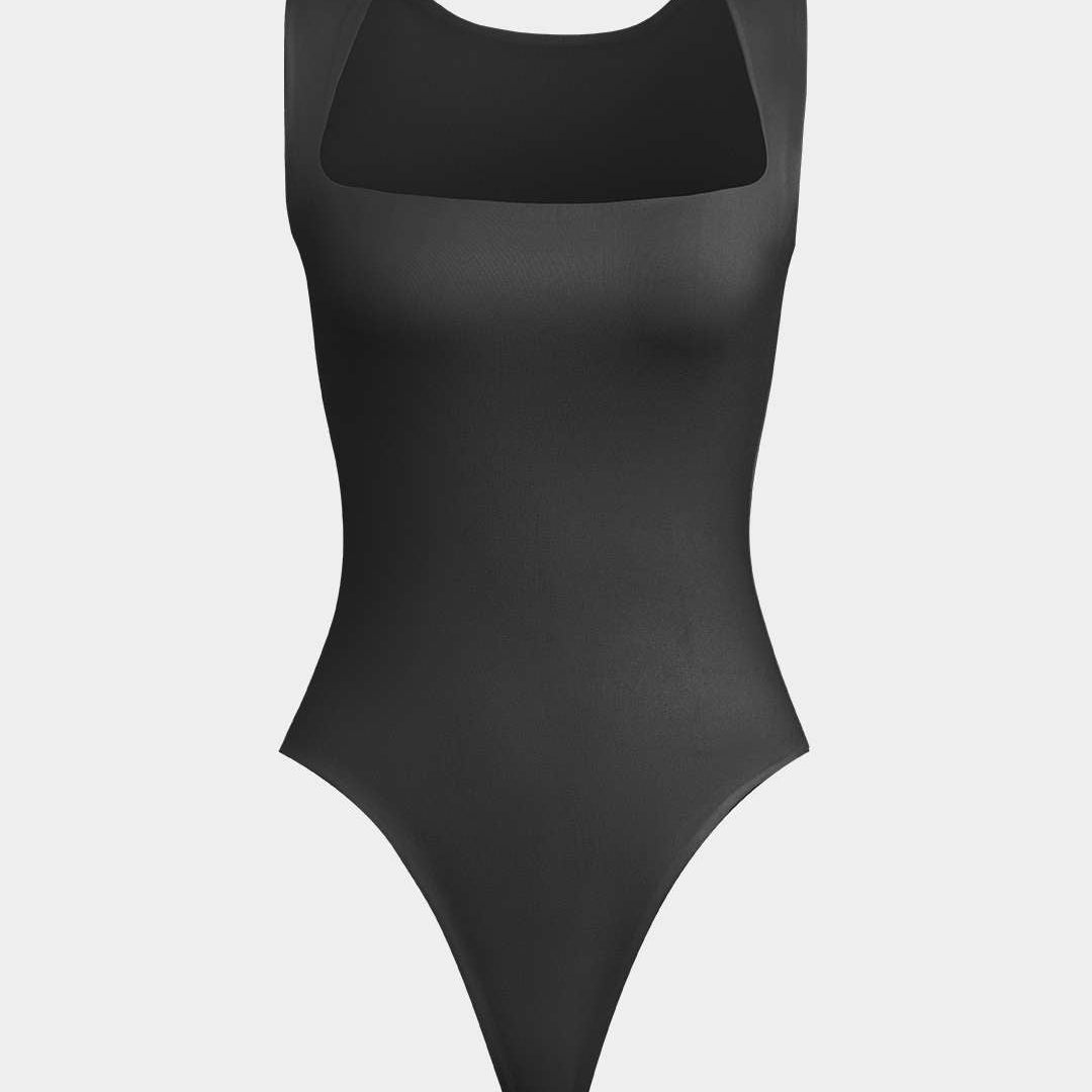 Sade Temel Kare Yaka Bodysuit