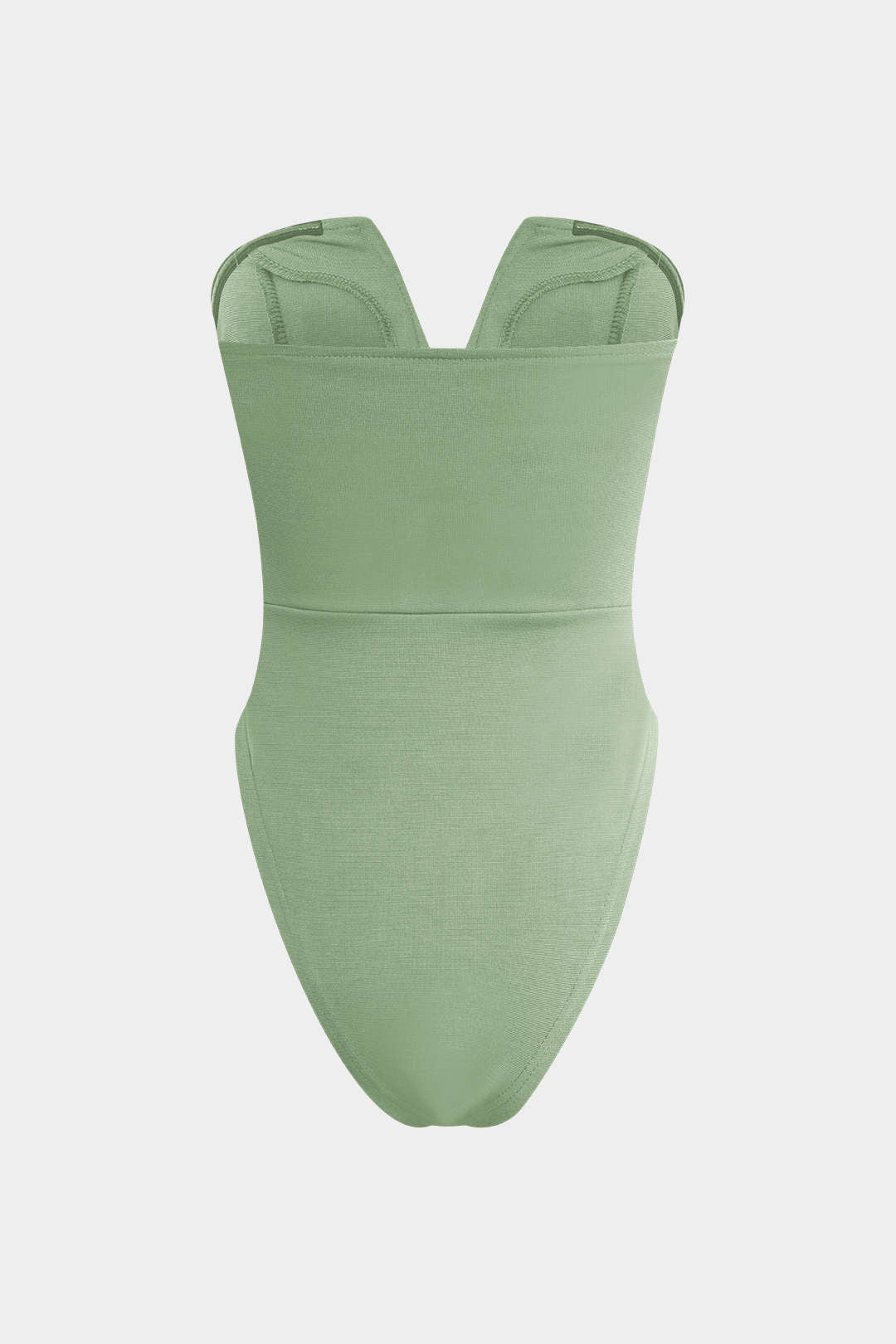 Basic V Yaka Straplez Bodysuit