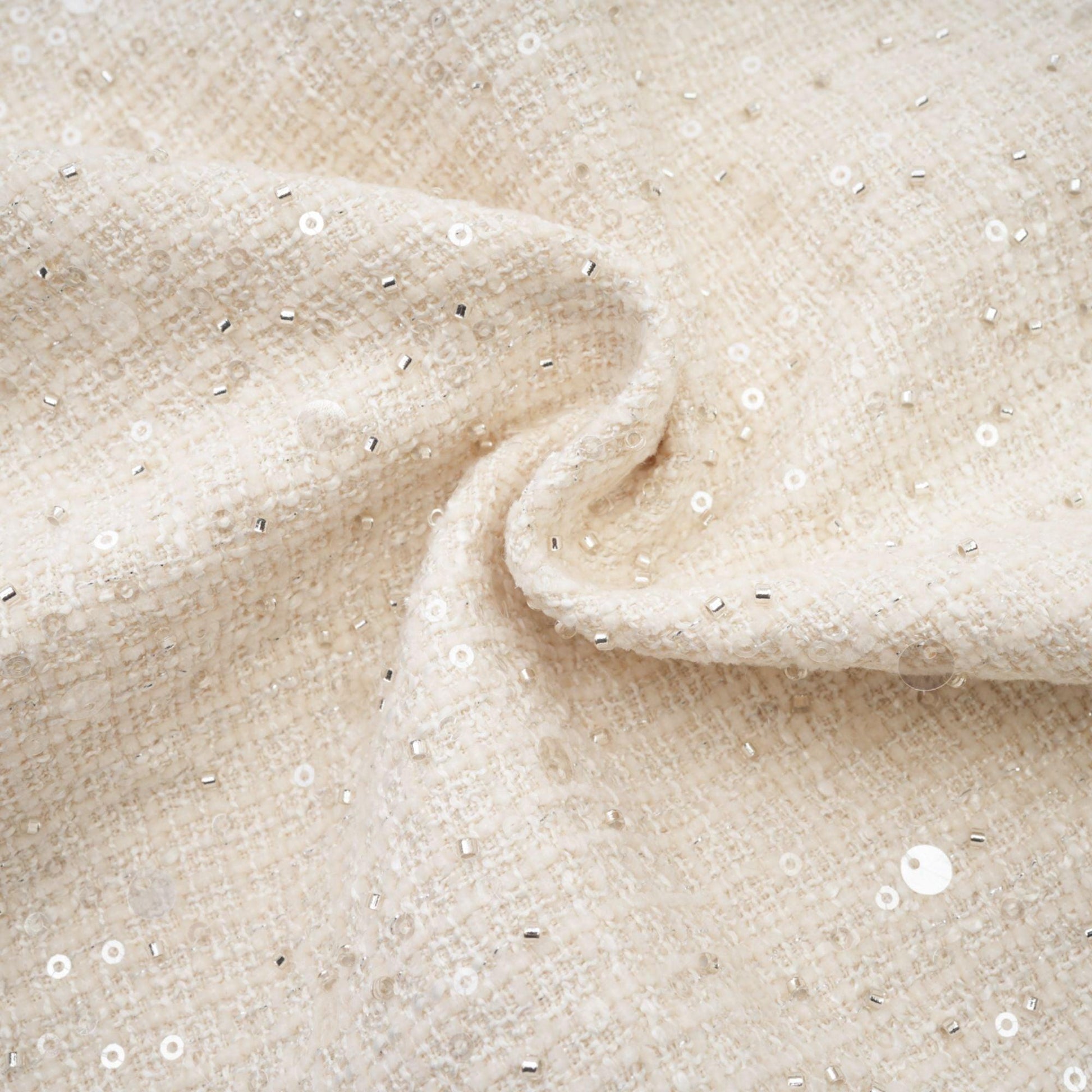 Manon Charm Açık Mavi Işıltılı Tweed Mini Elbise