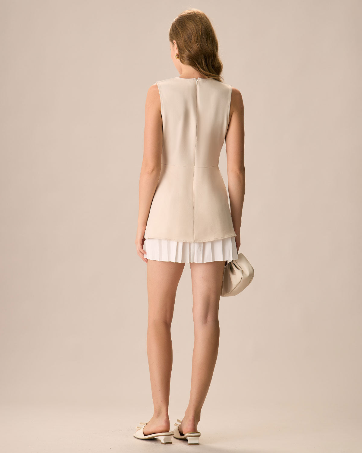 Olyssa Eklemeli Pileli Mini Elbise